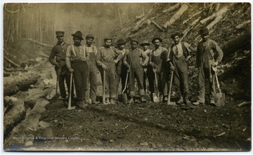 James Cherrilo with Railroad Building Crew at Montes, W. Va.